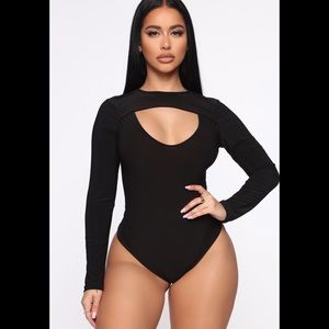 NWT black long sleeve bodysuit